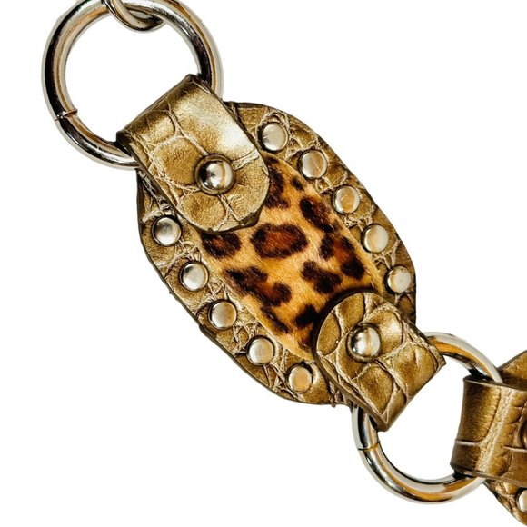 Kathy Van Zeeland Faux Leather Animal Print Adjustable Belt - 30" to 42" - Picture 4 of 8